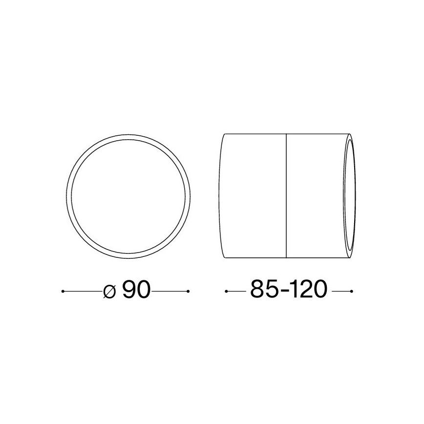 Ideal Lux - zunanja LED stenska svetilka OMEGA LED/7W/230V, CRI 90, IP54, antracit