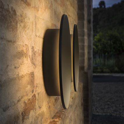 Ideal Lux - LED zunanje stensko svetilo PUNTO LED/12W/230V CRI 90 premer 24 cm IP54 črna