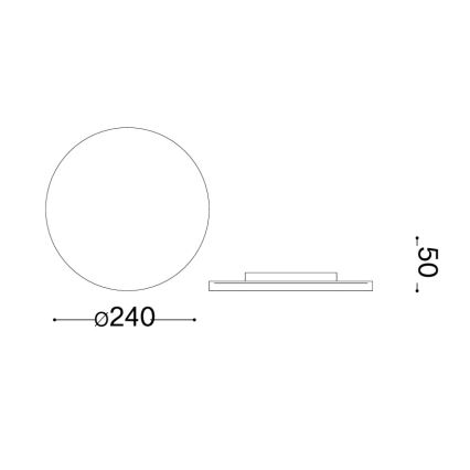 Ideal Lux - LED zunanje stensko svetilo PUNTO LED/12W/230V CRI 90 premer 24 cm IP54 črna