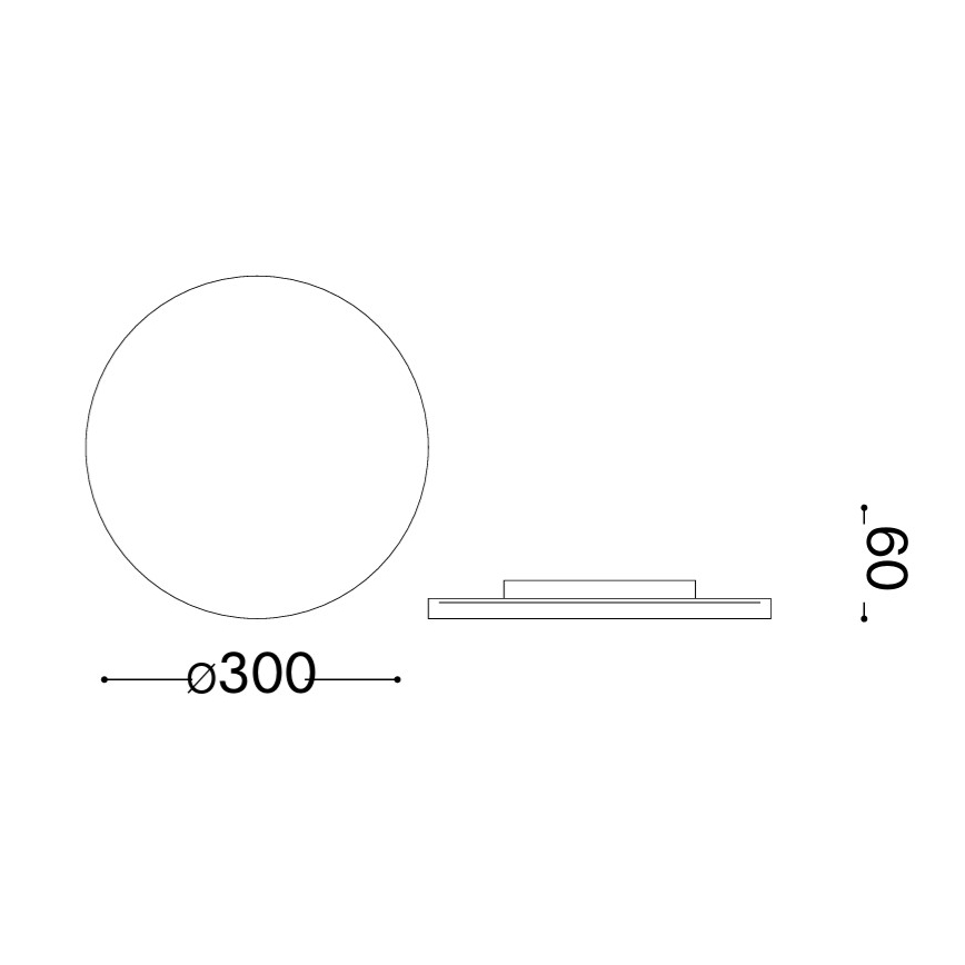 Ideal Lux - LED zunanja stenska svetilka PUNTO LED/16W/230V CRI 90 Ø 30 cm IP54 črna