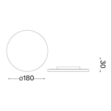 Ideal Lux - LED zunanja stenska svetilka PUNTO LED/9W/230V CRI 90 Ø 18 cm IP54 antracit