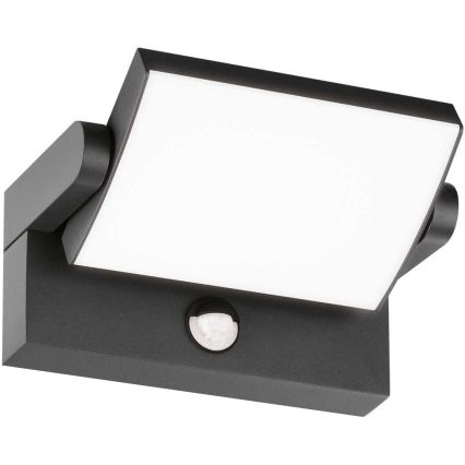 Ideal Lux - LED Zunanja stenska svetilka s senzorjem SWIPE LED/21W/230V CRI 90 IP54 antracit