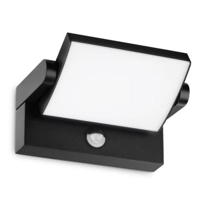 Ideal Lux - LED Zunanja stenska svetilka s senzorjem SWIPE LED/21W/230V CRI 90 IP54 črna