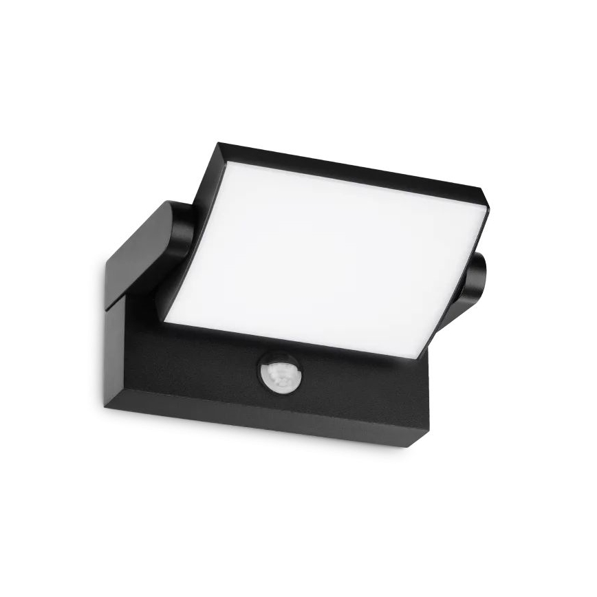 Ideal Lux - LED Zunanja stenska svetilka s senzorjem SWIPE LED/21W/230V CRI 90 IP54 črna