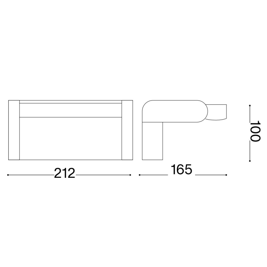 Ideal Lux - LED Zunanja stenska svetilka s senzorjem SWIPE LED/21W/230V CRI 90 IP54 črna