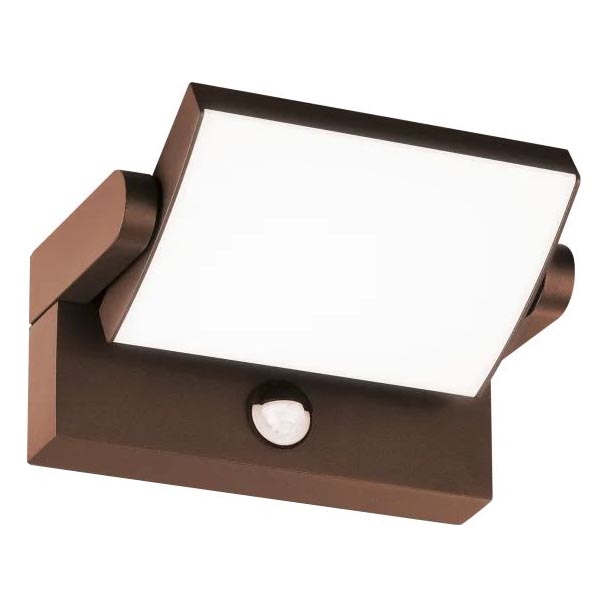 Ideal Lux - LED Zunanja stenska svetilka s senzorjem SWIPE LED/21W/230V CRI 90 IP54 rjava