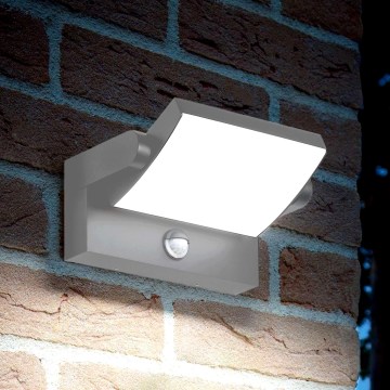 Ideal Lux - LED zunanja stenska svetilka s senzorjem SWIPE LED/21W/230V CRI 90 IP54 siva
