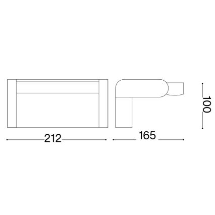 Ideal Lux - LED zunanja stenska svetilka s senzorjem SWIPE LED/21W/230V CRI 90 IP54 siva