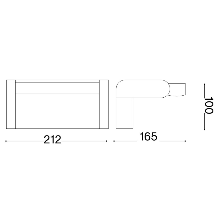 Ideal Lux - LED Zunanja stenska svetilka SWIPE LED/21W/230V CRI 90 IP54 rjava