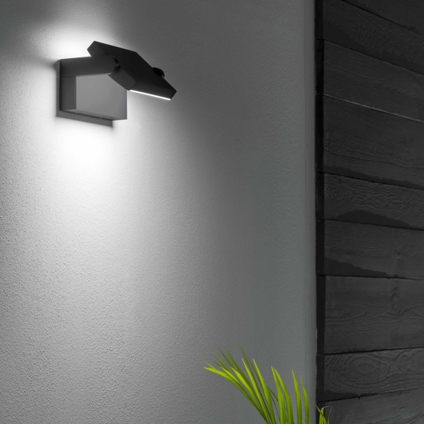 Ideal Lux - LED Zunanja stenska svetilka SWIPE LED/21W/230V CRI 90 IP54 antracit
