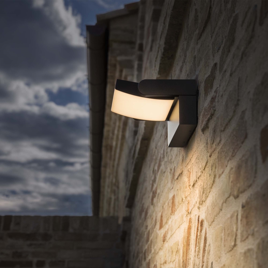 Ideal Lux - LED Zunanja stenska svetilka SWIPE LED/21W/230V CRI 90 IP54 antracit