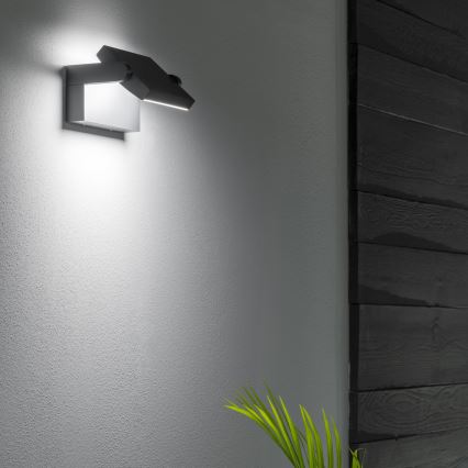 Ideal Lux - LED Zunanja stenska svetilka SWIPE LED/21W/230V CRI 90 IP54 antracit