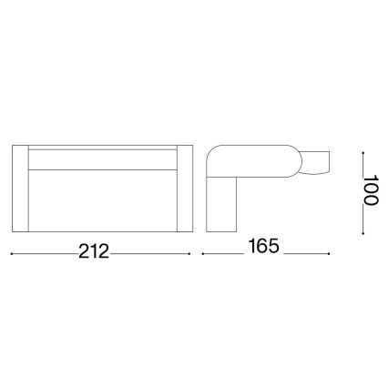 Ideal Lux - LED Zunanja stenska svetilka SWIPE LED/21W/230V CRI 90 IP54 antracit