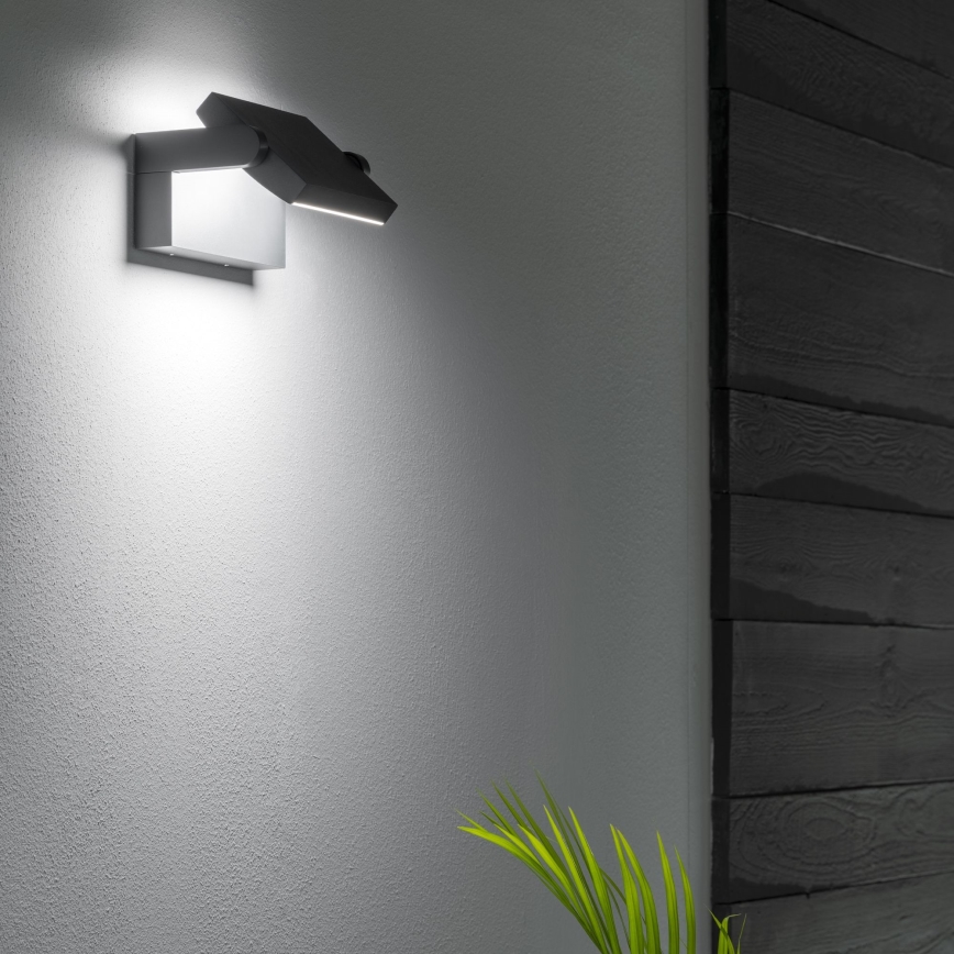 Ideal Lux - LED Zunanja stenska svetilka SWIPE LED/21W/230V CRI 90 IP54 črna