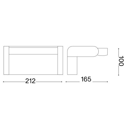 Ideal Lux - LED Zunanja stenska svetilka SWIPE LED/21W/230V CRI 90 IP54 črna