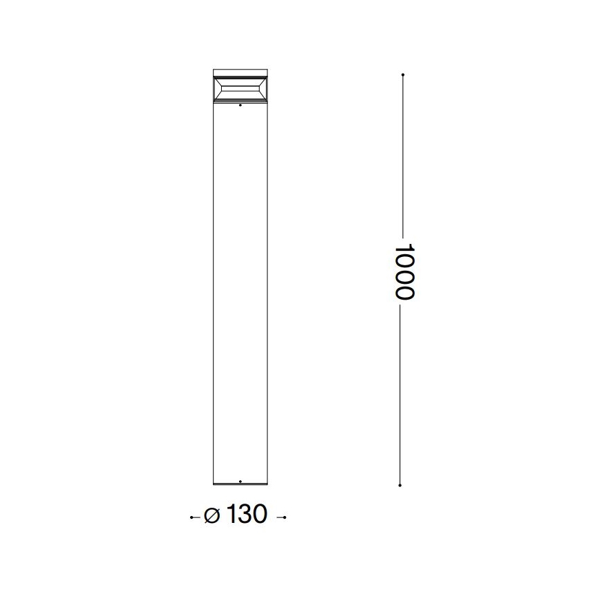 Ideal Lux - LED Zunanja svetilka BOEING LED/14W/230V 100 cm CRI 90 IP65 črna