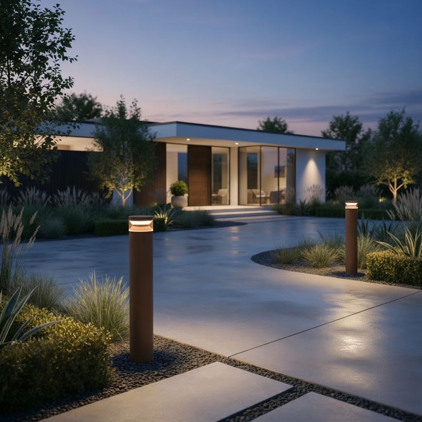 Ideal Lux - LED Zunanja svetilka BOEING LED/14W/230V 100 cm CRI 90 IP65 rjava