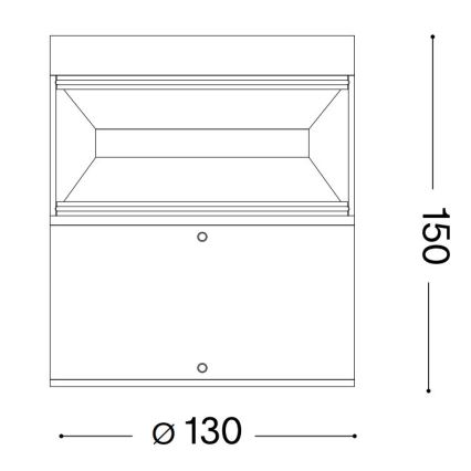 Ideal Lux - LED Zunanja svetilka BOEING LED/14W/230V 15 cm CRI 90 IP65 črna