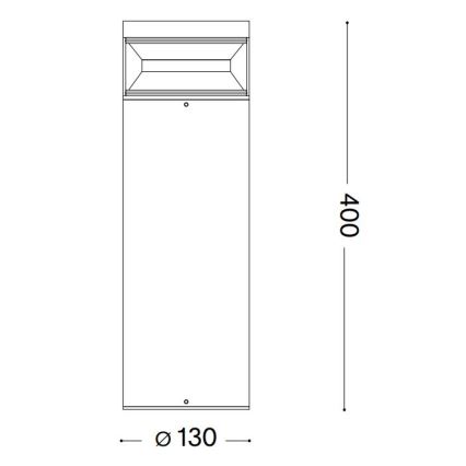 Ideal Lux - LED Zunanja svetilka BOEING LED/14W/230V 40 cm CRI 90 IP65 antracit