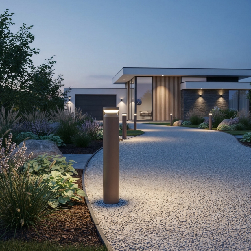 Ideal Lux - LED Zunanja svetilka BOEING LED/14W/230V pr. 70 cm CRI 90 IP65 rjava