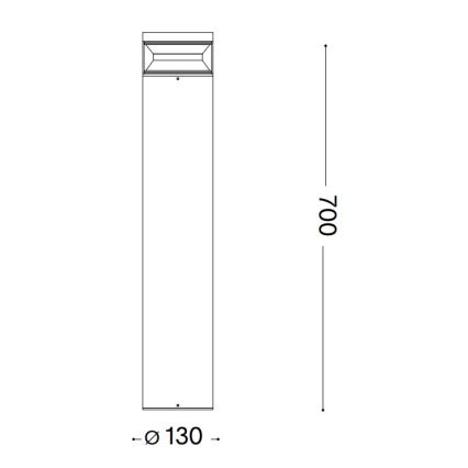 Ideal Lux - LED Zunanja svetilka BOEING LED/14W/230V pr. 70 cm CRI 90 IP65 rjava