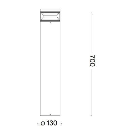 Ideal Lux - LED Zunanja svetilka BOEING LED/14W/230V pr. 70 cm CRI 90 IP65 rjava