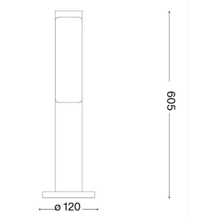 Ideal Lux - zunanja LED svetilka ETERE LED/9,5W/230V 4000K 60 cm CRI 90 IP44 antracit