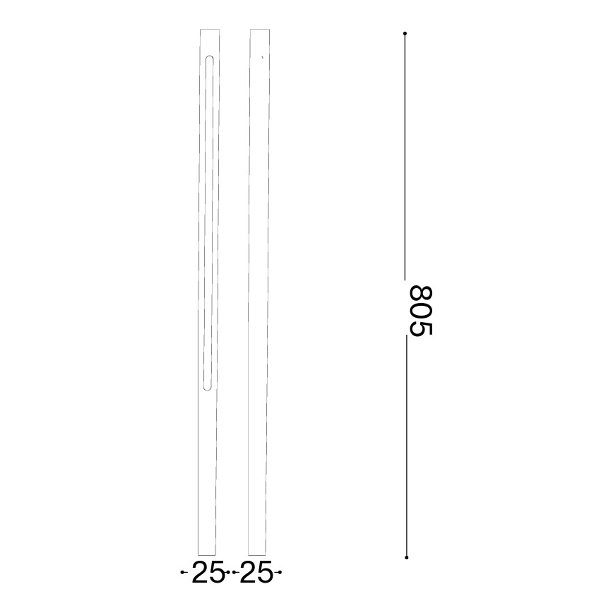 Ideal Lux - LED zunanja svetilka JEDI LED/12W/230V 80 cm CRI 90 IP65 antracitna