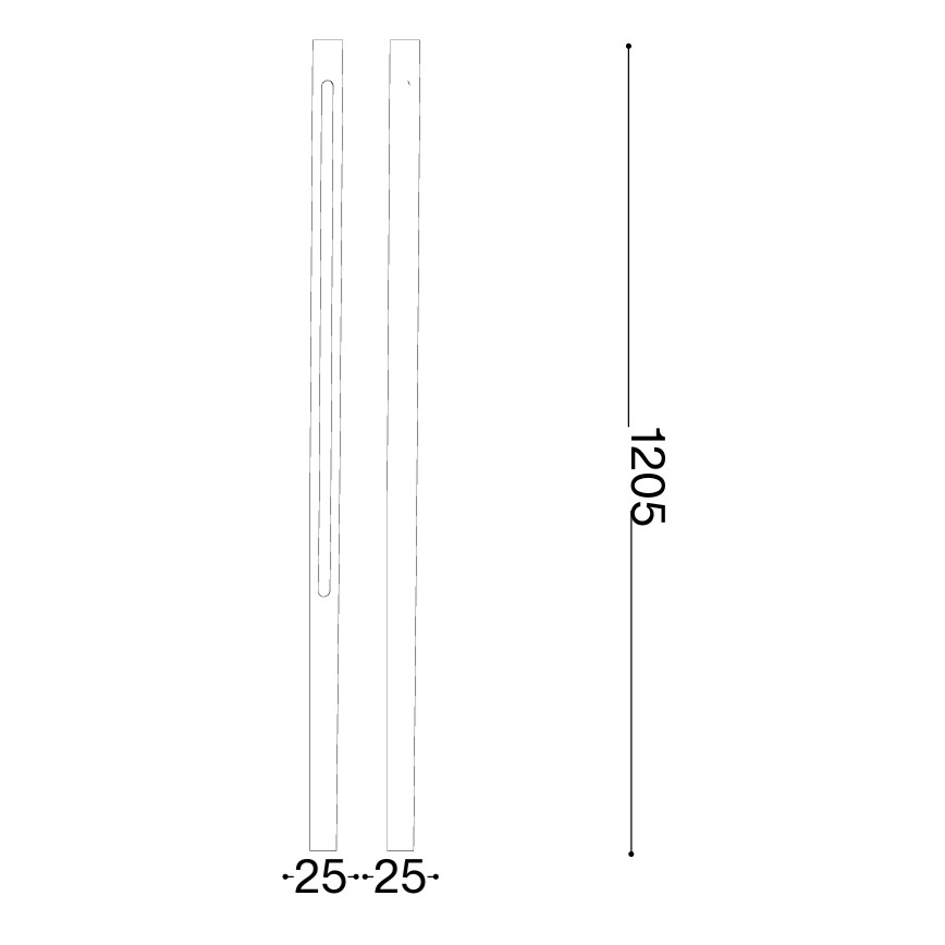 Ideal Lux - LED Zunanja svetilka JEDI LED/19W/230V 120 cm CRI 90 IP65 antracitna
