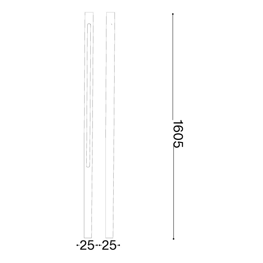 Ideal Lux - LED zunanja svetilka JEDI LED/25W/230V 160 cm CRI 90 IP65 antracit