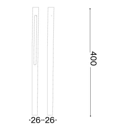 Ideal Lux - LED zunanja svetilka JEDI LED/7W/230V 40 cm CRI 90 IP65 antracit