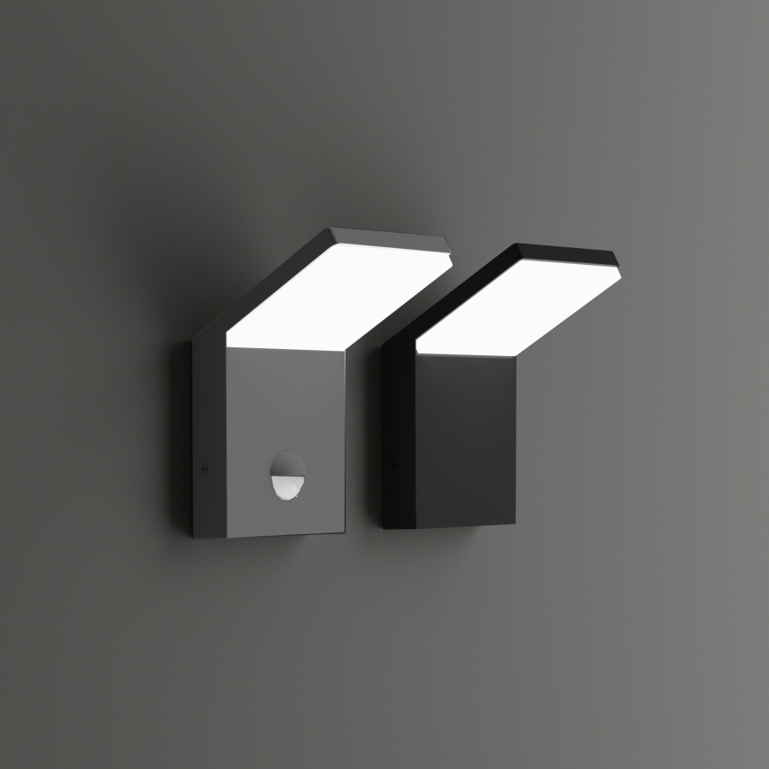 Ideal Lux - zunanja LED svetilka s senzorjem STYLE LED/9W/230V 4000K CRI 90 IP54 antracit