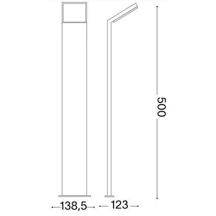 Ideal Lux - LED Zunanja svetilka STYLE LED/8,5W/230V 3000K 50 cm CRI 90 IP54 antracit