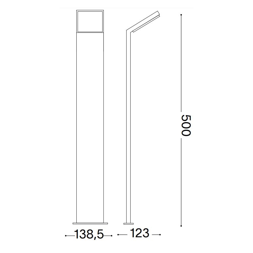 Ideal Lux - LED Zunanja svetilka STYLE LED/8,5W/230V 3000K 50 cm CRI 90 IP54 antracit