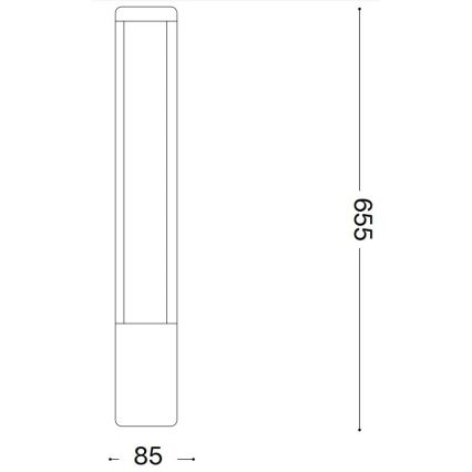 Ideal Lux - LED Zunanja svetilka TIFONE LED/8,5W/230V 65,5 cm IP65 antracit