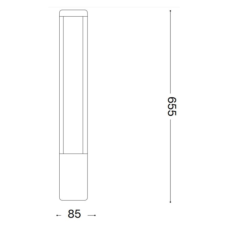 Ideal Lux - LED Zunanja svetilka TIFONE LED/8,5W/230V 65,5 cm IP65 antracit