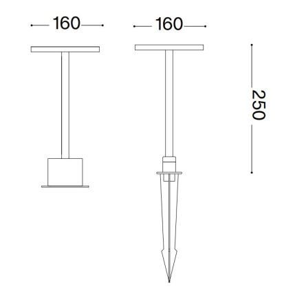 Ideal Lux - LED Zunanja svetilka TOFFEE LED/11W/230V CRI 90 IP65 antracit