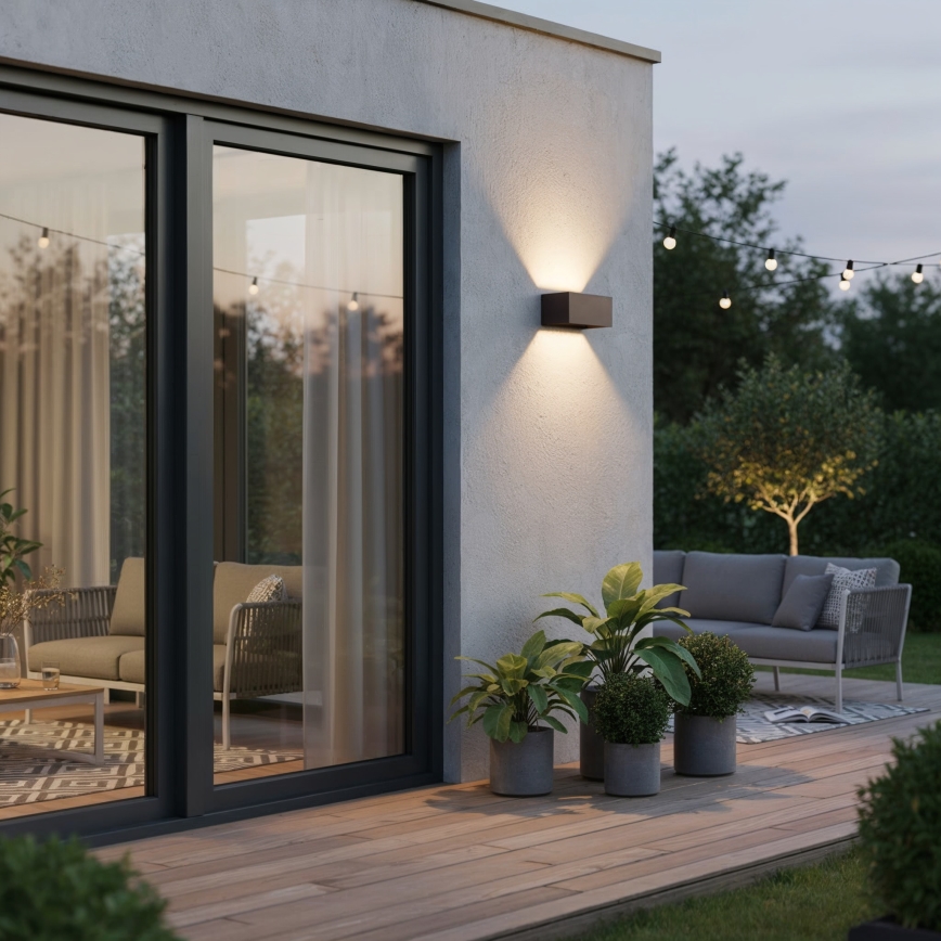 Ideal Lux - LED zunanje stensko svetilo ATOM LED/25W/230V CRI 90 IP54 rjavo