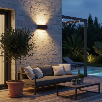 Ideal Lux - LED zunanje stensko svetilo ATOM LED/25W/230V CRI 90 IP54 rjavo