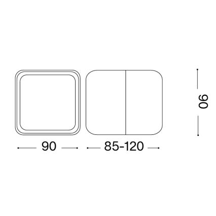 Ideal Lux - LED zunanje stensko svetilo OMEGA LED/7W/230V CRI 90 IP54 rjava