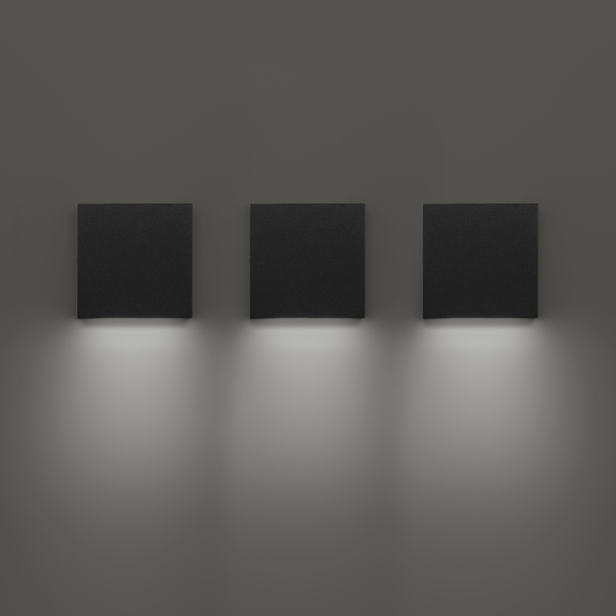 Ideal Lux - LED zunanje stensko svetilo POST-IT LED/3W/12V CRI 90 črna