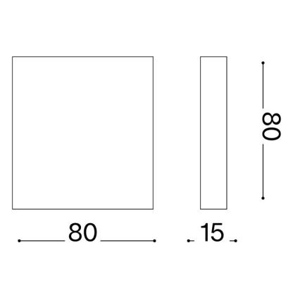 Ideal Lux - LED zunanje stensko svetilo POST-IT LED/3W/12V CRI 90 črna