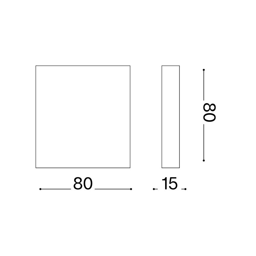 Ideal Lux - LED zunanje stensko svetilo POST-IT LED/3W/12V CRI 90 črna