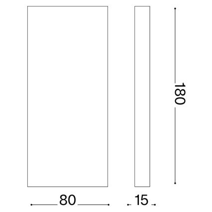 Ideal Lux - LED zunanje stensko svetilo POST-IT LED/6W/12V CRI 90 medenina