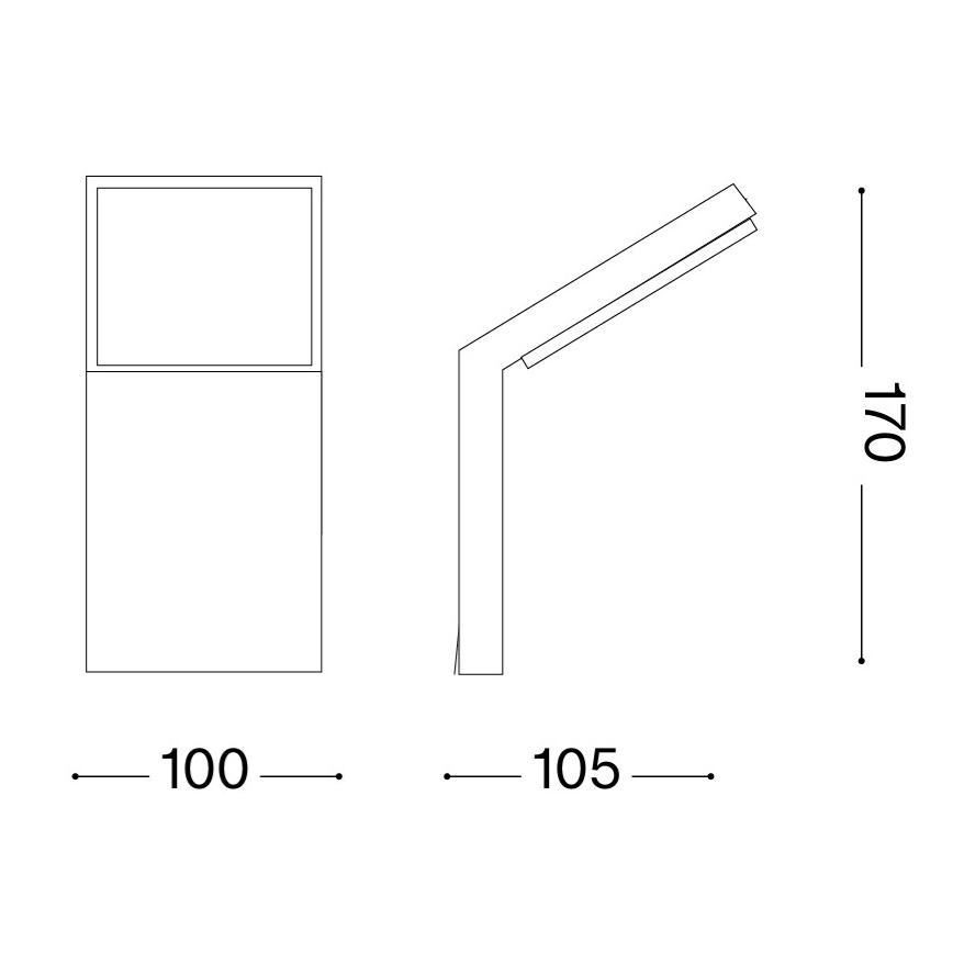Ideal Lux - LED zunanja stenska svetilka STYLE LED/8,5W/230V 3000K CRI 90 IP54 črna