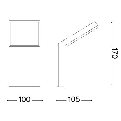 Ideal Lux - zunanja stenska LED svetilka STYLE LED/8,5W/230V 3000K CRI 90 IP54 rjava