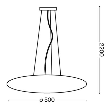Ideal Lux - Lestenec na kablu GLORY 3xE27/60W/230V premer 50 cm bela