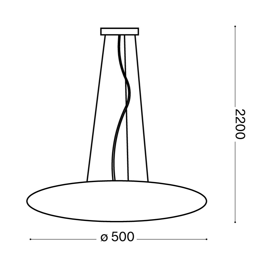 Ideal Lux - Lestenec na kablu GLORY 3xE27/60W/230V premer 50 cm bela