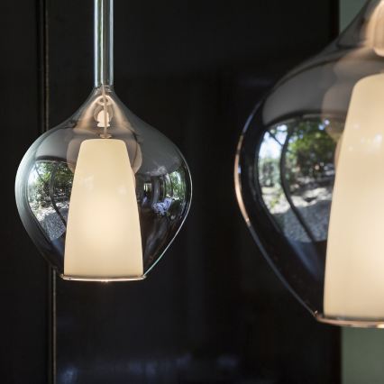 Ideal Lux - Lestenec na kablu KALIQUE 1xE27/42W/230V, premer 18 cm, dimno črna