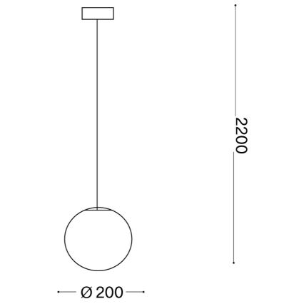 Ideal Lux - Lestenec na kablu MAPA 1xE27/42W/230V, premer 20 cm, bela